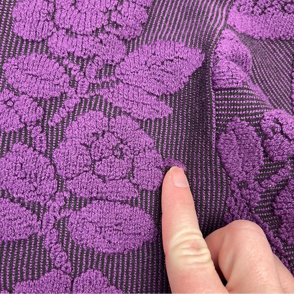 Options Vintage Purple Sweater Floral and Patterned Sweater - Picture 7 of 8